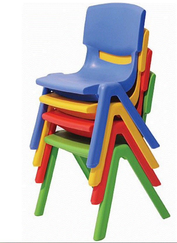  - כיסאות לגני ילדים, מגיעים בשלל צבעים עשויים פלסטיק קשיח ואיכותי עם גב ומושב עם קימור לישיבה נוחה!! מחיר ליחידה 49 ש''ח, מחיר ליותר מ10 יחידות 39 שח לכיסא!! לפרטים  נוספים הילדים תקשרו לחנות